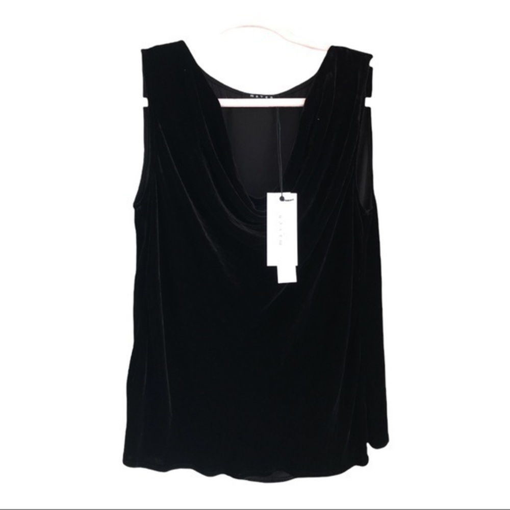 Maven West‎ velvet sleeveless top